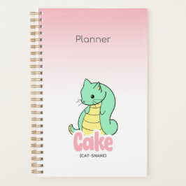 ケーキ（猫＋蛇）ピンク手帳 プランナー手帳