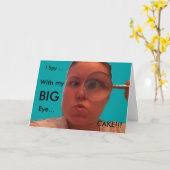 ケーキ、私スパイ…、ケーキ!!!、私と一緒に、大きな、目… カード (黄色い花)