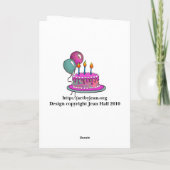 ケーキ–013マゼンタ&ターコイズ カード (裏面)