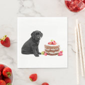 ケーキ – Black Lab スタンダードランチョンナプキン (インサイチュ)