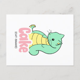 ケーキ（Cat +スネーク）はがき ポストカード
