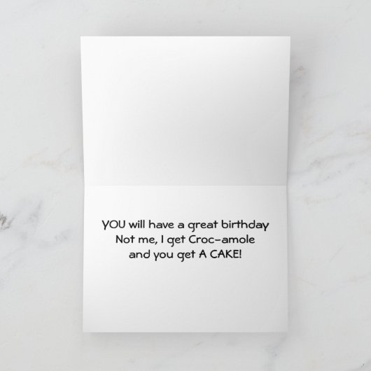 ケーキ**Croc-amole**誕生日 カード (内部)