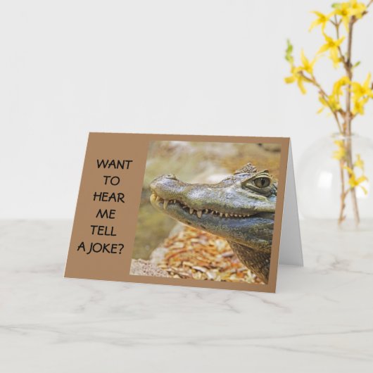 ケーキ**Croc-amole**誕生日 カード (黄色い花)