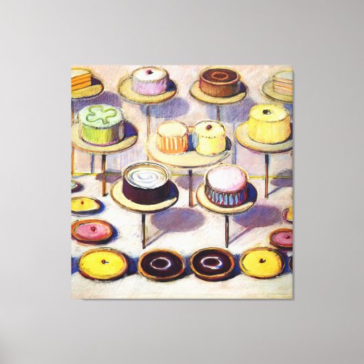 ケーキ – Wayne Thiebaud キャンバスプリント (正面)