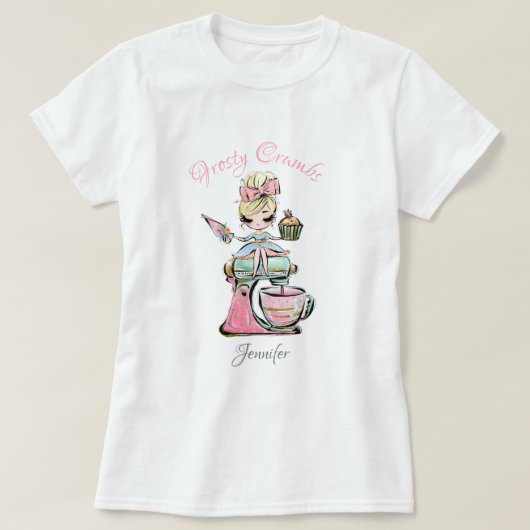 ケーキCookieベーカリーロゴ、ベーカリーブランディング事業 Tシャツ (デザイン正面)