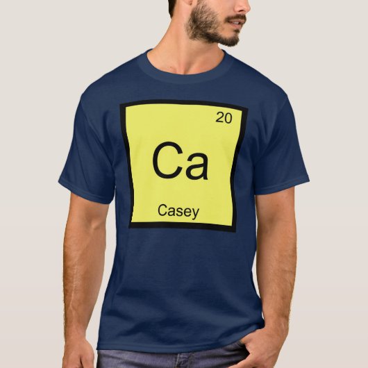 ケーシー名化学元素周期表 Tシャツ (正面)