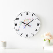 ケージに入った鳥 ラージ壁時計