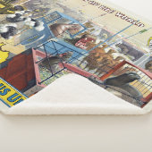 ケージに野生動物が入ったサーカスのポスター シェルパブランケット (3/4)