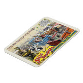 ケージに野生動物が入ったサーカスのポスター マグネット (左側)