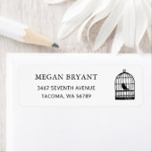 ケージの中の差出人住所 ラベル (インサイチュ)