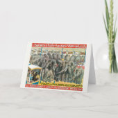 ケージの象と動物のサーカスのポスター カード (正面)