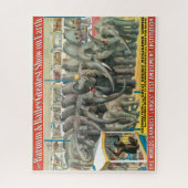 ケージの象と動物のサーカスのポスター ジグソーパズル (縦)