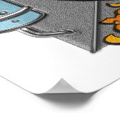 ケージドマンジョギングハムスターホイールプリント ポスター (角)