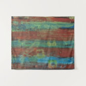 ケージド不安な怖いオリジナルアクリルアート タペストリー (正面(横))