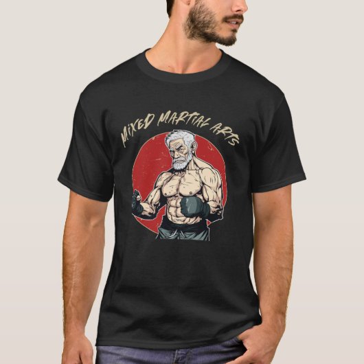 ケージファイターパパmmaオールドマン tシャツ (正面)