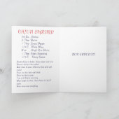 ケージャンのエビの挨拶 カード (内部)