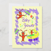 ケージャンのテーマのベビーシャワーの招待状 招待状 (正面)