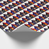 ケージャンのテーマのAcadian旗の包装紙 ラッピングペーパー (角)