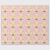 ケージャンの女の赤ちゃんの初めてのクリスマス ラッピングペーパー (フラット)