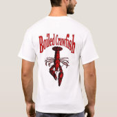 ケージャンの茹でたザリガニまたはザリガニ Tシャツ (裏面)