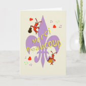 ケージャンの(紋章の)フラ・ダ・リのCrawfishはフランスのの感謝していしています サンキューカード (正面)