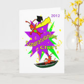 ケージャンのCrawfishのお祝いのシェールの卒業 カード (黄色い花)