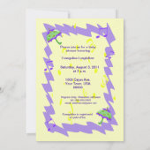 ケージャンのThemed Fleur de Lysのベビーシャワーの招待状 招待状 (裏面)