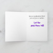 ケージャンをテーマにしたザリガニの卒業 カード (内部)