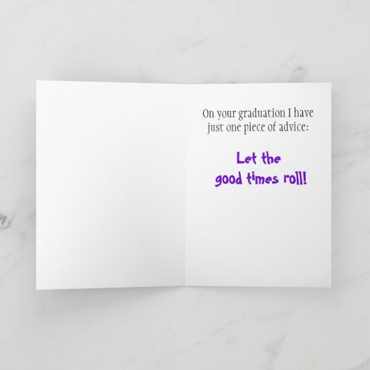 ケージャンをテーマにしたザリガニの卒業 カード (内部)