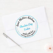 ケージャンキッチン料理ラブフードアイテムラベル ラウンドシール (封筒)