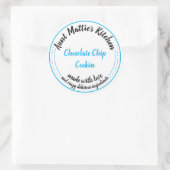 ケージャンキッチン料理ラブフードアイテムラベル ラウンドシール (バッグ)