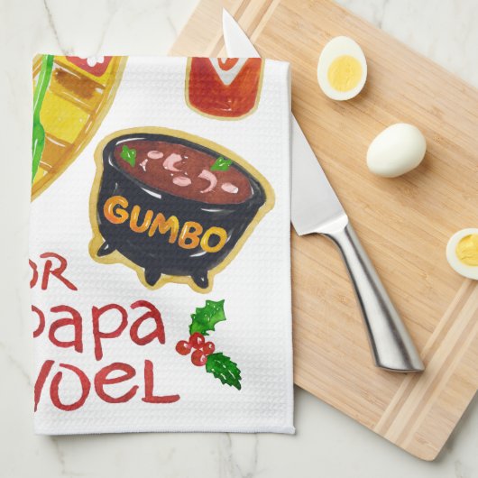 ケージャンクリスマスクッキーキッチンタオル キッチンタオル (四つ折り)