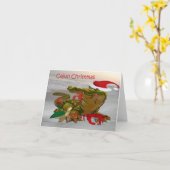 ケージャンクリスマスバイザバイユーアリゲーターとバディ カード (黄色い花)