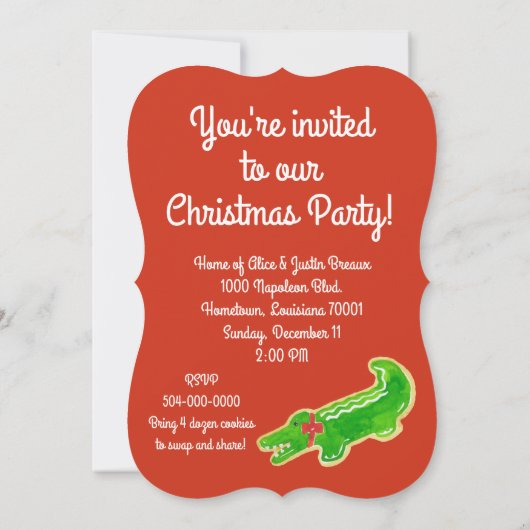 ケージャンクリスマスCookie招待状 招待状 (裏面)