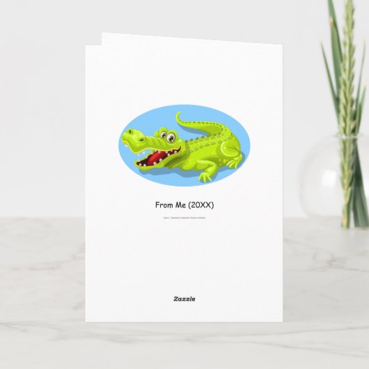 ケージャンクレオールクロフィッシュおもしろい誕生日 カード (裏面)