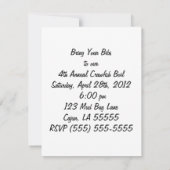 ケージャンクロウフィッシュパーティの招待状 招待状 (裏面)