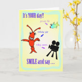 ケージャンクロウフィッシュ誕生日スター カード (黄色い花)