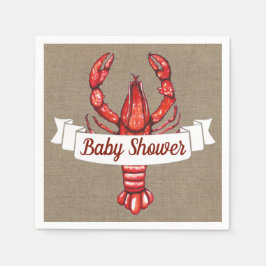 ケージャンクロウフィッシュ&バフェイクーラップ赤ちゃんシャワー スタンダードカクテルナプキン