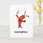 ケージャンクロウフィッシュ/ロブスター パーソナライズされた カード (黄色い花)