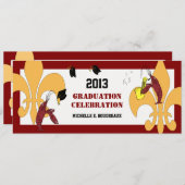 ケージャンクロフィッシュジャズ卒業パーティー 招待状 (正面/裏面)