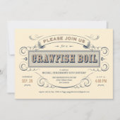 ケージャンクロフィッシュボイルパーティの招待状 招待状 (正面)