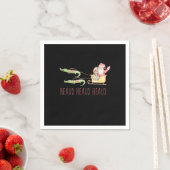 ケージャンサンタアリゲーターフーオーフークリスマス スタンダードカクテルナプキン (インサイチュ)