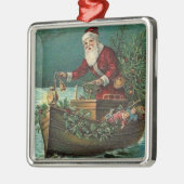 ケージャンサンタクリスマスオーナメント メタルオーナメント (左)