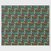 ケージャンサンタクリスマスギフトラッピング紙 ラッピングペーパー (フラット)