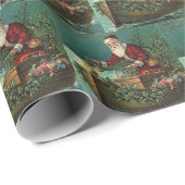 ケージャンサンタクリスマスギフトラッピング紙 ラッピングペーパー (ロールコーナー)