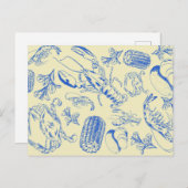 ケージャンシーフードボイル – 南海沿岸の食べ物ポストカー ポストカード (正面/裏面)