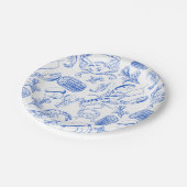 ケージャンシーフードボイル – 南部の沿岸食品プレート ペーパープレート (アングル)