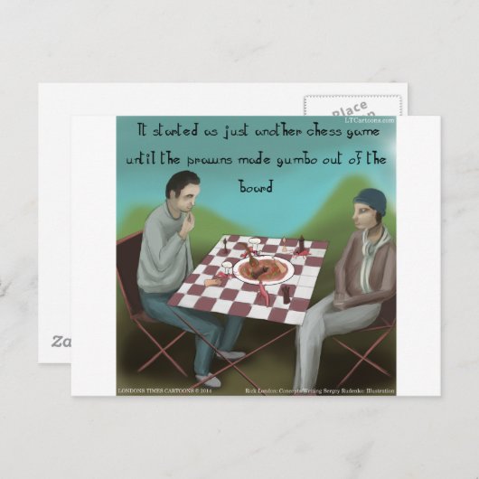 ケージャンチェスおもしろい漫画 ポストカード (正面/裏面)