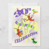 ケージャンテーマの30歳誕生日パーティの招待状 招待状 (正面)