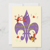 ケージャンテーマドバレンタインディナー招待状 招待状 (正面)